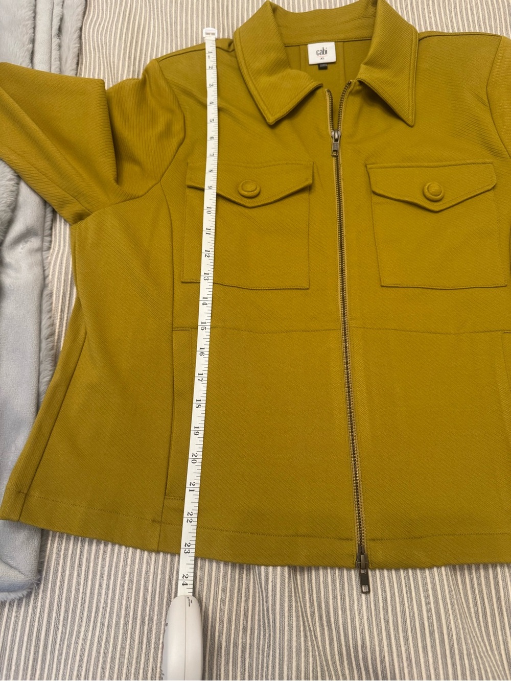 Cabi Moss Gold Touring Jacket Zip Up Utility Shacket XL NWOT - Picture 4 of 7